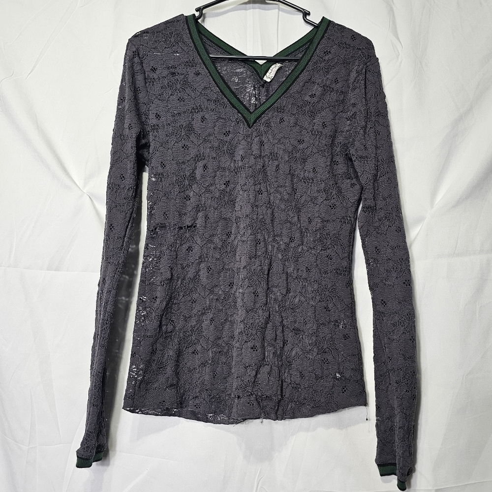 Free People long sleeve lace top size M